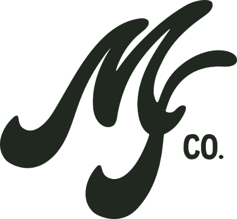 Black logo with 'MF Co.' on a white background