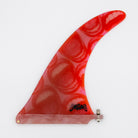 Red surf fin with a white background