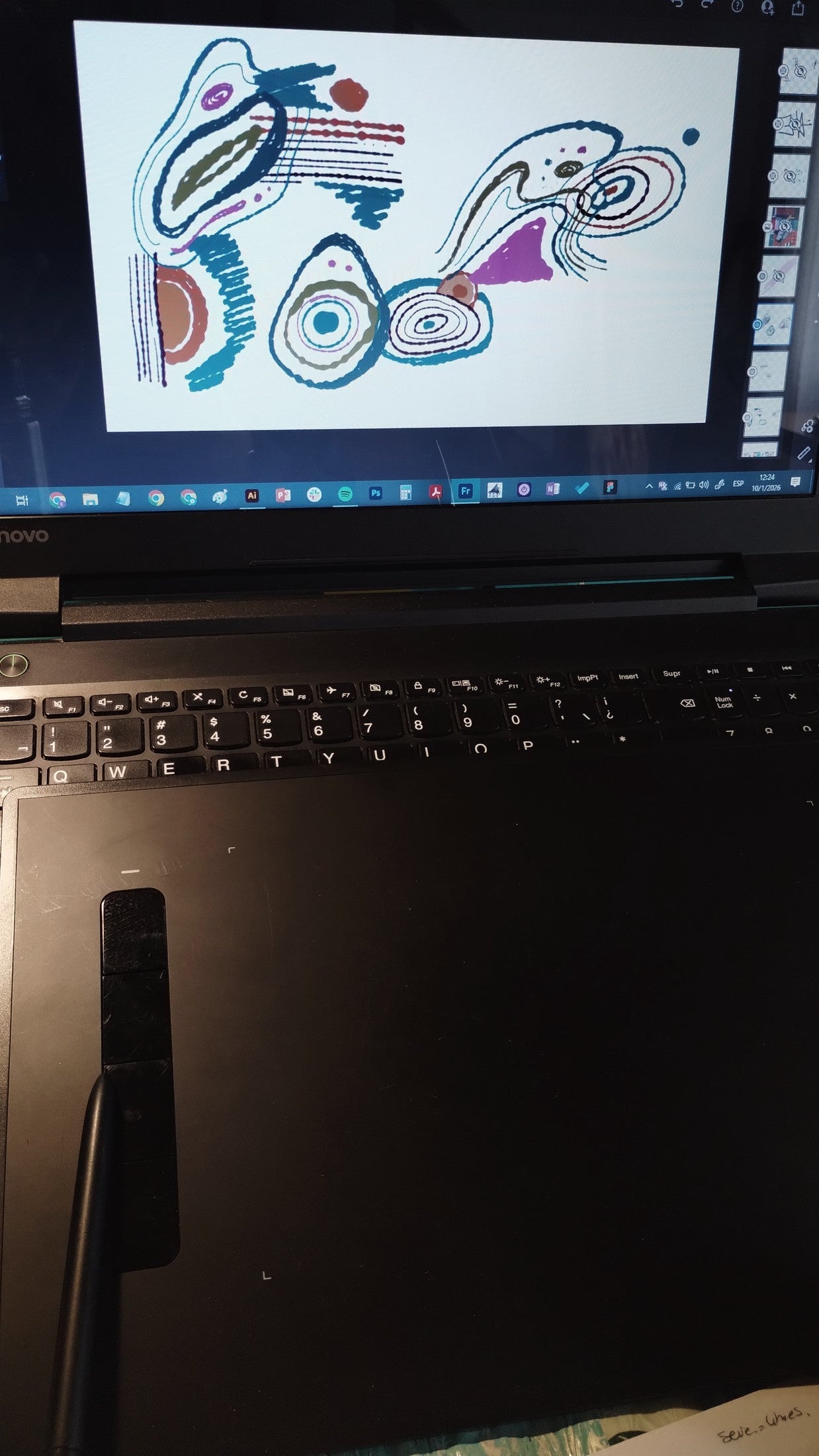 The 5050 CORE artwork in progress on screen